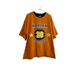 Boom X Harlem New York All Stars Headgear Street Ball Orange Tee T Shirt Size XL